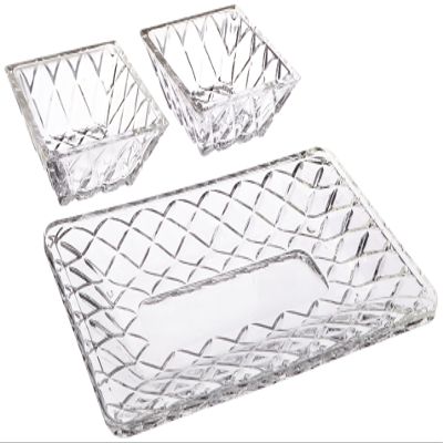 Fifth Avenue Crystal Muirfield Faceted Crystal 3-Piece Serving Set