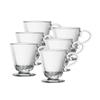 La Rochere Louison Glass Coffee Mugs Set of 6  Elegant Caf-Style Cute Mugs for Hot Coffee and Tea  French Pressed Glass Drinkware for Daily Drinks, Entertaining and Giftable Table Settings (9 oz) view 1