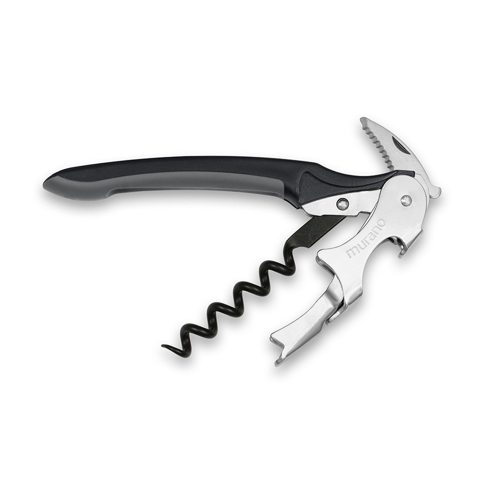 Epic Products Murano Corkscrew, 8.5-Inch, Black/Gray