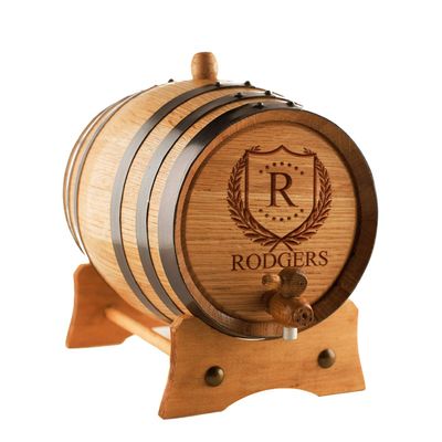 (5 Liters) Personalized - Vintage Customized American White Oak Aging Barrel - Barrel Aged