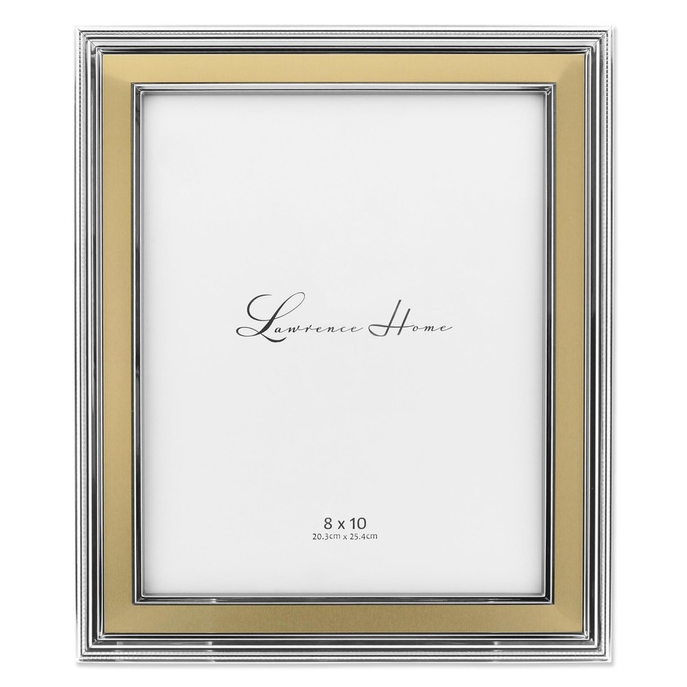 Lawrence 840280 Verona Collection 8-Inch x 10-Inch Metal Gold Picture Frame