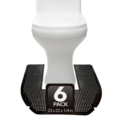 SMELLRID Absorbent & Odor - Control Bathroom Mat for Toilets for Men  High-Performance Splash Pad for Hygiene and Floor Protection  Durable Bathroom Mats  Pack of 6 (22 x 22 x 0.25 Inches)