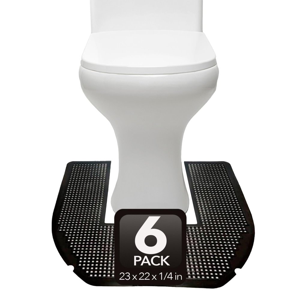 SMELLRID Absorbent & Odor - Control Bathroom Mat for Toilets for Men  High-Performance Splash Pad for Hygiene and Floor Protection  Durable Bathroom Mats  Pack of 6 (22 x 22 x 0.25 Inches)