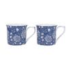 V&A Coffee and Tea Mugs, Porcelain Bone China Mug, William Morris Wild Tulip Design, 300ml, Set of 2, Gift Boxed view 1