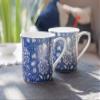 V&A Coffee and Tea Mugs, Porcelain Bone China Mug, William Morris Wild Tulip Design, 300ml, Set of 2, Gift Boxed view 2