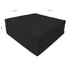 D&D Futon Furniture Trifold Foam Beds, Floor Tri-Fold Bed, Foldable Shikibuton Mattress Cushion Topper Mat for Space Saving Sleepover 3x27x75 in, Black view 3