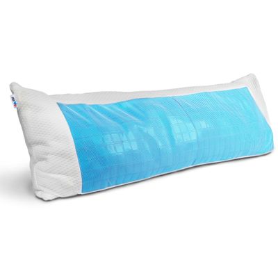 Cooling - Extra Firm Full Shredded Memory Foam Body Pillow w/Cooling Gel, Support and Comfort for Stomach and Side Sleepers by Mindful Design