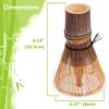BambooMN Matcha Whisk Set - Chasen (Tea Whisk), Chashaku (Hooked Bamboo Scoop), Deep Scoop - Black - 1 Set view 3