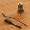 BambooMN Matcha Whisk Set - Chasen (Tea Whisk), Chashaku (Hooked Bamboo Scoop), Deep Scoop - Black - 1 Set view 4