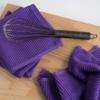 Now Designs Ripple Kitchen Dishcloth, Set of 4, Prince Purple view 4