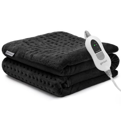GENIANI Electric Heating Pad for Back Pain & Cramps Relief, Electric Throw, Auto Shut Off, Machine Washable, Moist Heat Pad for Neck & Shoulder - Valentines Day Gifts for Her (12'24" Black)