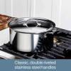 All-Clad D3 3-Ply Stainless Steel Stockpot with Lid 8 Quart, Induction, Oven Broiler Safe 600F, Silver view 4