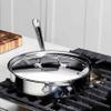 All-Clad D3 3-Ply Stainless Steel Saut Pan 4 Quart Induction Oven Broiler Safe 600F Pots and Pans, Cookware Silver view 3