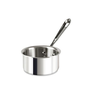 All-Clad D3 3-Ply Stainless Steel Butter Warmer 0.5 Quart Induction Oven Broiler Safe 600F Pots and Pans, Cookware, Sauce Pan Silver, 1/2-Quart