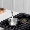 All-Clad D3 3-Ply Stainless Steel Butter Warmer 0.5 Quart Induction Oven Broiler Safe 600F Pots and Pans, Cookware, Sauce Pan Silver, 1/2-Quart view 3