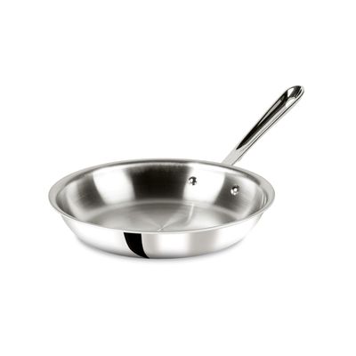 All-Clad D3 10 Inch Stainless Steel Frying pan, 3-Ply Stainless Steel Pan, Induction, Oven Broiler Safe 600F Skillet, Professional Cookware, Silver