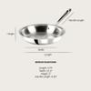 All-Clad D3 10 Inch Stainless Steel Frying pan, 3-Ply Stainless Steel Pan, Induction, Oven Broiler Safe 600F Skillet, Professional Cookware, Silver view 2