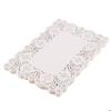 DECORA 200 Pieces White Rectangle Lace Paper Doilies Placemats for Wedding Tea Party and Baking 14x10 Inch view 1
