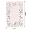 DECORA 200 Pieces White Rectangle Lace Paper Doilies Placemats for Wedding Tea Party and Baking 14x10 Inch view 2