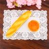 DECORA 200 Pieces White Rectangle Lace Paper Doilies Placemats for Wedding Tea Party and Baking 14x10 Inch view 3