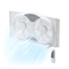 Comfort Zone Twin Window Fan with Remote Control, Removable Cover, Reversible, 9 inch, 3 Speed, 3 Function, Expandable, Exhaust, Airflow 8.40 ft/sec, Ideal for Home, Kitchen, Bedroom & Office, CZ310R view 1