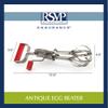 RSVP International Endurance (BEATR-RD) Antique Egg Beater, Hand-Crank, Stainless Steel, 12.25" | Whips & Beats Eggs, Cream, or Other Liquids | Dishwasher Safe | Retro Mixer view 3