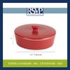 RSVP International Stoneware Tortilla Warmer & Server with Lid, Dishwasher, Microwave and Oven Safe, 8" Dia x 3", Red view 3