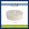 RSVP International Stoneware Tortilla Warmer & Server with Lid, Dishwasher, Microwave and Oven Safe, 8.5" Dia x 3.5", White view 3