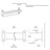 Gatco 1532 18-Inch L Towel Shelf, Chrome view 3