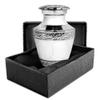 Trupoint Memorials Small Urns for Human Ashes Keepsake, Decorative Mini Cremation Urn for Adult Men and Women, Small Pearl with Silver Lining view 2