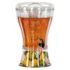 Buddeez Clear Drink 3.5 Gallon Plastic Beverage, Comes with Stand, Spigot, Ice Cone, Large Punch Dispenser for Parties view 1