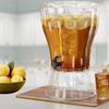 Buddeez Clear Drink 3.5 Gallon Plastic Beverage, Comes with Stand, Spigot, Ice Cone, Large Punch Dispenser for Parties view 2