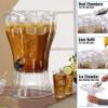 Buddeez Clear Drink 3.5 Gallon Plastic Beverage, Comes with Stand, Spigot, Ice Cone, Large Punch Dispenser for Parties view 3