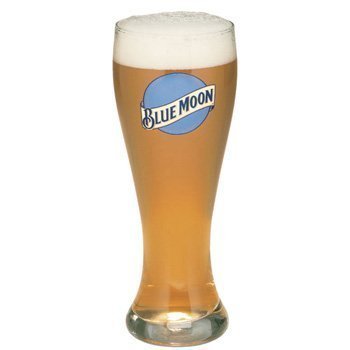 Blue Moon 16 Oz Pilsner Beer Glass Set of 2