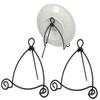 BANBERRY DESIGNS Black Metal Easels - Set of 3 - Scroll Design - Wrought Iron Display Stands - 6 InchesTall view 1