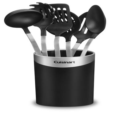 Cuisinart CTG-00-BCR7 Barrel Crock with Tools, Black/Silver, Set of 7, 15" x 5.5" dia.