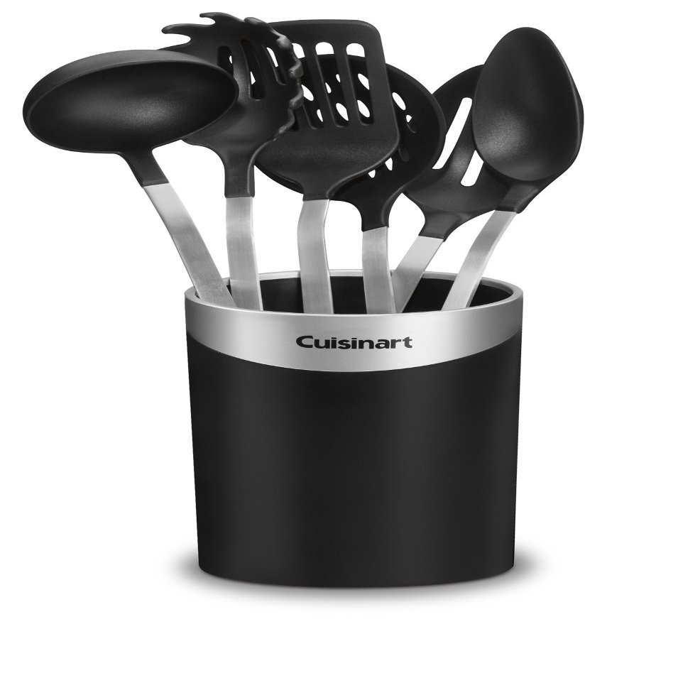 Cuisinart CTG-00-BCR7 Barrel Crock with Tools, Black/Silver, Set of 7, 15" x 5.5" dia.