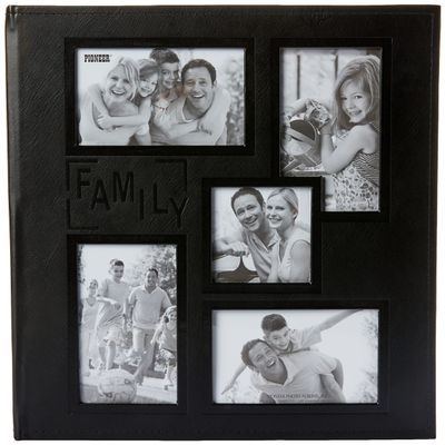 Pioneer Photo Albums Pioneer Sewn Embossed Collage Frame 5-Up Photo Album 12"X12" -Family