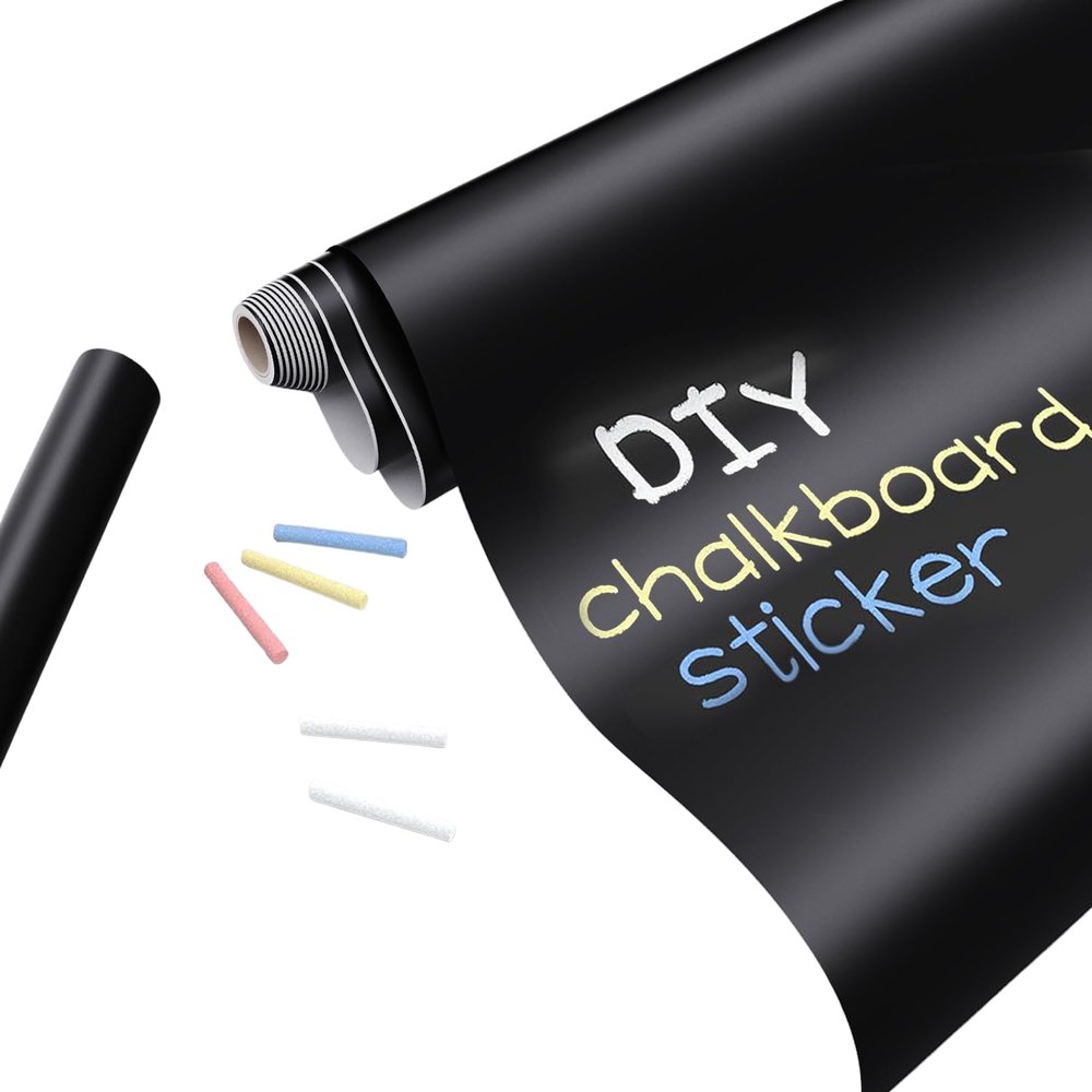 Chalkboard Wallpaper Stick and Peel Customizable Paint Self-Adhesive Removable Reusable for Homeschool Office Training Displays Blackboard 17.7"x78.7"