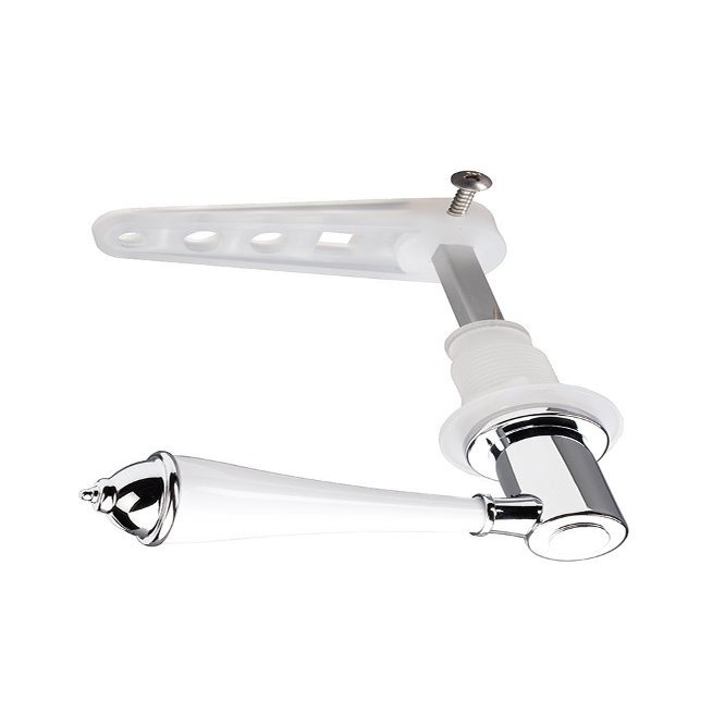 Croydex Classic Cistern Lever, Chrome/White