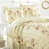 Finely Stitched Chic Shabby Romantic Rose Bedding Cotton Quilt Set King Size - Includes Bed Sheet Straps view 1