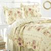 Finely Stitched Chic Shabby Romantic Rose Bedding Cotton Quilt Set King Size - Includes Bed Sheet Straps view 2