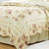 Finely Stitched Chic Shabby Romantic Rose Bedding Cotton Quilt Set King Size - Includes Bed Sheet Straps view 4