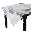 TCC Handmade Crochet Lace Tablecloth. 100% Cotton Crochet. White, 36 Inch Square. One Piece view 1
