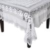 TCC Handmade Crochet Lace Tablecloth. 100% Cotton Crochet. White, 36 Inch Square. One Piece view 2