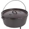 Lodge 5 Quart Pre-Seasoned Cast Iron Camp Dutch Oven with Lid - Dual Handles - Use in the Oven, on the Stove, on the Grill or over the Campfire - Black view 1