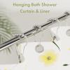 Amazer Shower Curtain Hooks, Decorative Shower Curtain Hooks Rust Proof Stainless Steel Shower Curtain Hooks, Shower Hooks for Shower Curtain Bathroom 12PCS, Polished Chrome view 2