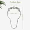 Amazer Shower Curtain Hooks, Decorative Shower Curtain Hooks Rust Proof Stainless Steel Shower Curtain Hooks, Shower Hooks for Shower Curtain Bathroom 12PCS, Polished Chrome view 3