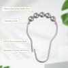 Amazer Shower Curtain Hooks, Decorative Shower Curtain Hooks Rust Proof Stainless Steel Shower Curtain Hooks, Shower Hooks for Shower Curtain Bathroom 12PCS, Polished Chrome view 4