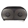 San Jamar R4000TBK Twin 9-Inch Jumbo Tissue Dispenser, 19 x 5 1/4 x 12, Transparent Black Pearl view 1